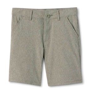 Cat & Jack, NWOT, boy's flat front quick dry chino shorts in light grey.